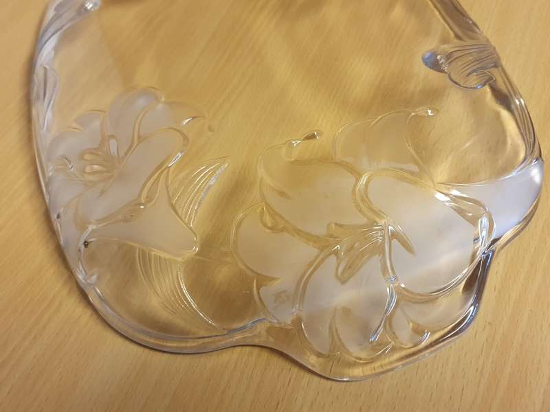 Vintage Glass Platter (39cm x 26cm)