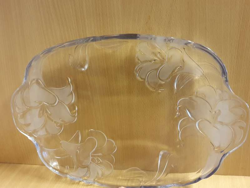 Vintage Glass Platter (39cm x 26cm)