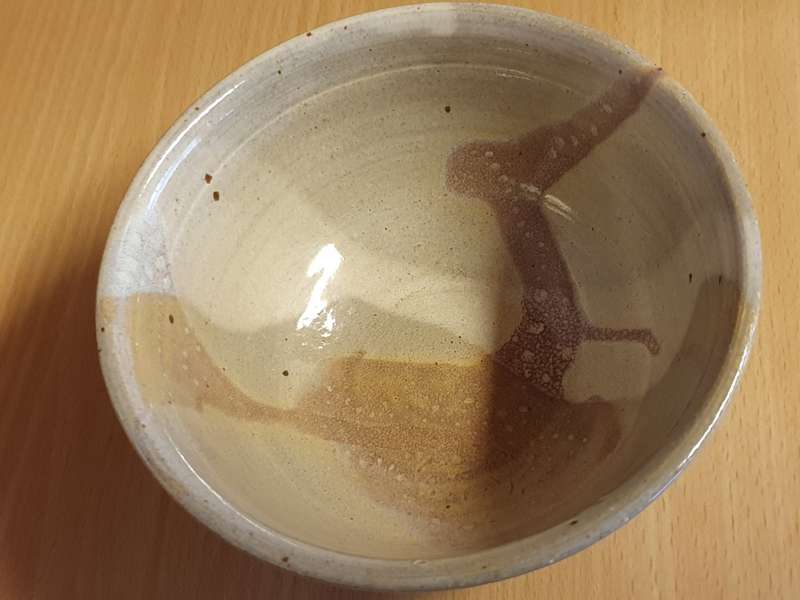 Round Stoneware Bowl - width 14cm height 8cm