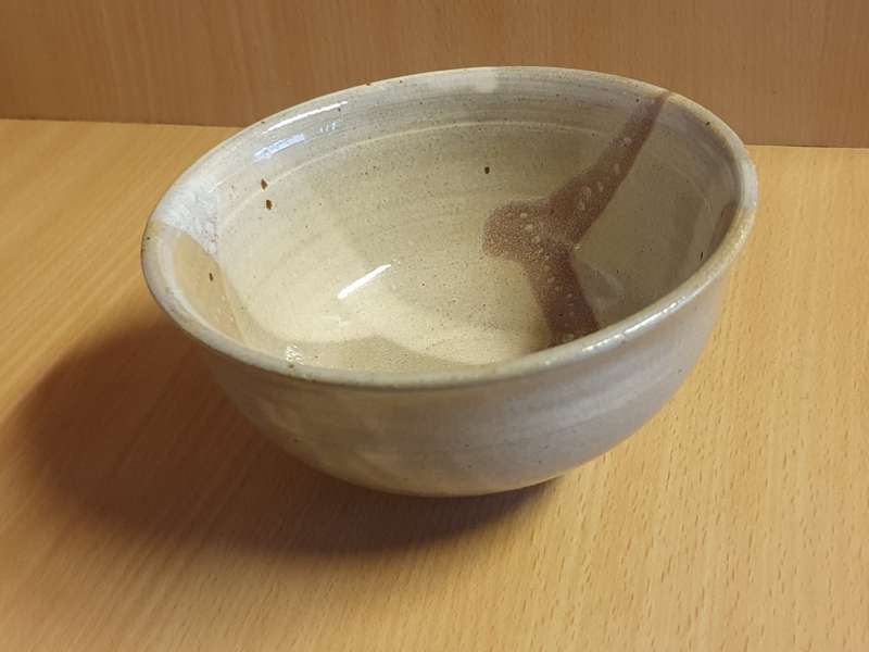 Round Stoneware Bowl - width 14cm height 8cm