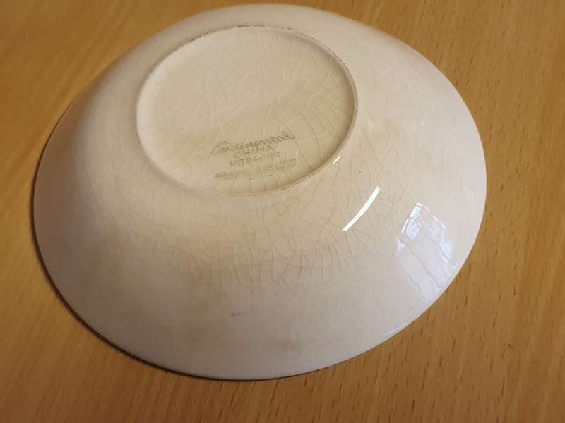 Round Vintage Continental China Bowl - width 14cm height 3cm