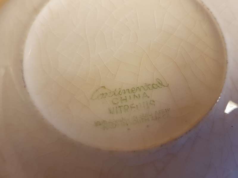 Round Vintage Continental China Bowl - width 14cm height 3cm