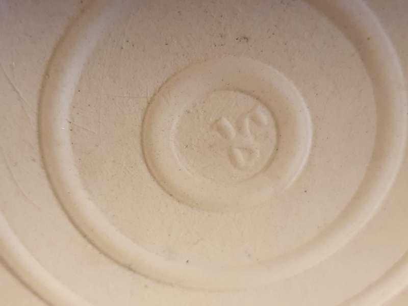 Blue Stoneware Dish with Bird Detail - width 13cm height 3cm