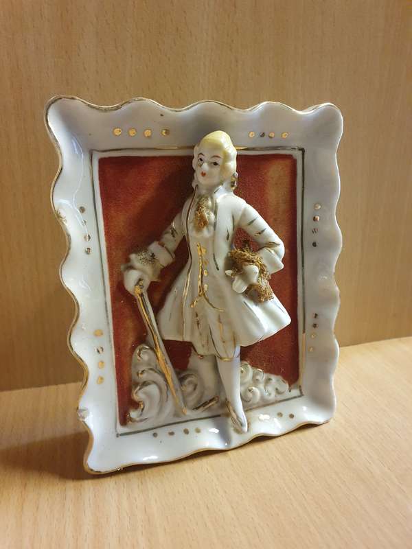 Vintage French Male Figurine Display - 15cm x 12cm