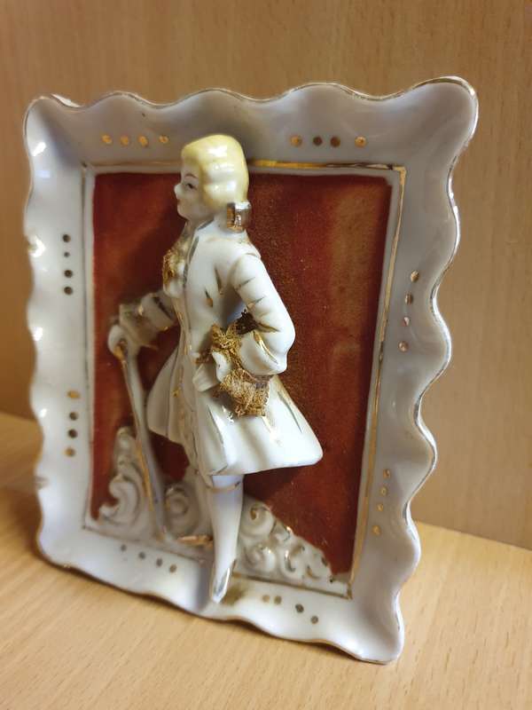 Vintage French Male Figurine Display - 15cm x 12cm