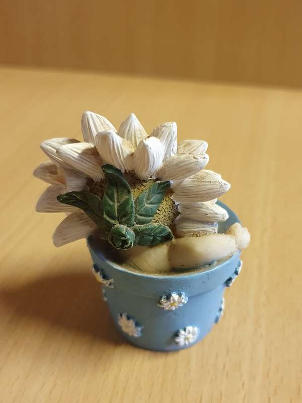 Small Baby in a Plant Pot Figurine - height 7cm width 6cm