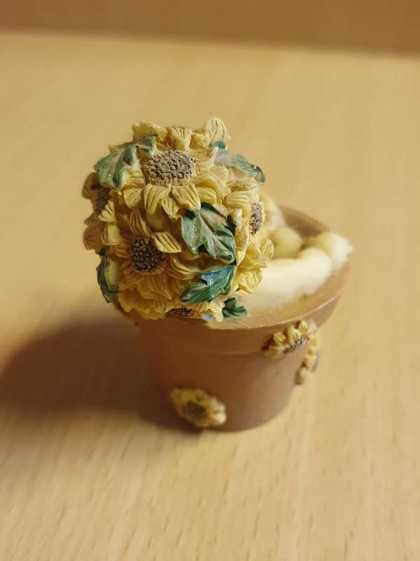Small Baby in a Plant Pot Figurine - height 6cm width 5cm