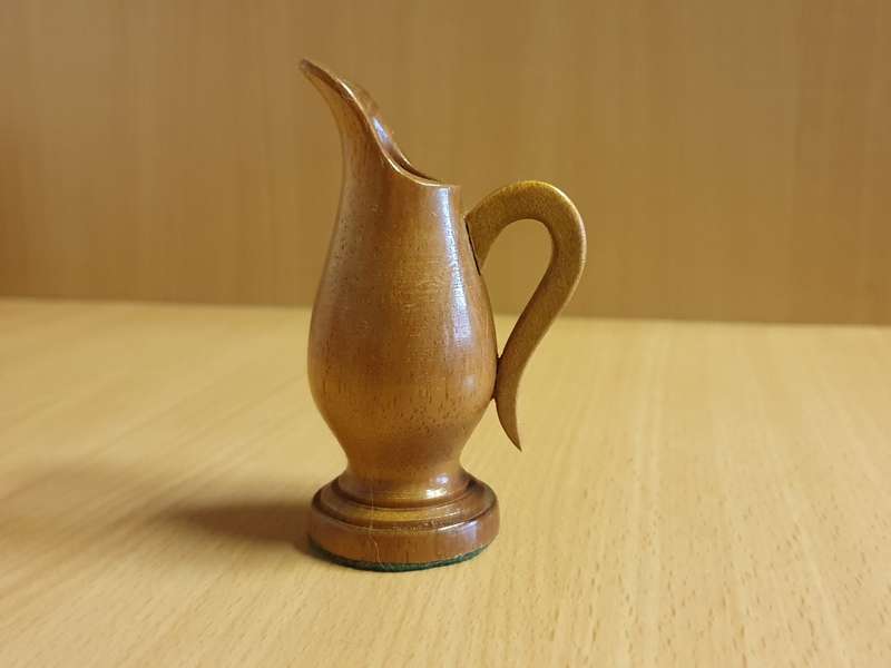 Miniature Wooden Jug - height 9cm width 4cm