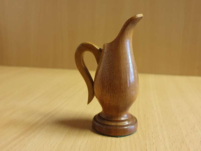 Miniature Wooden Jug - height 9cm width 4cm