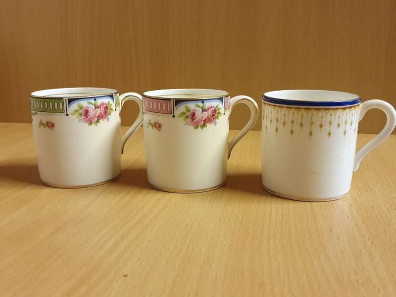Set of 3 Espresso Cups - height 5cm width 5cm