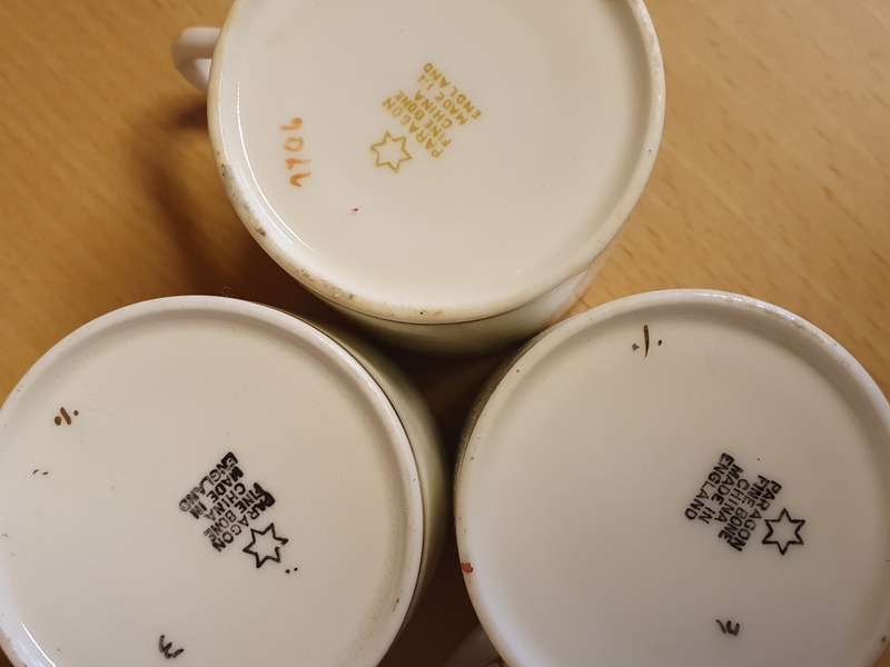 Set of 3 Espresso Cups - height 5cm width 5cm