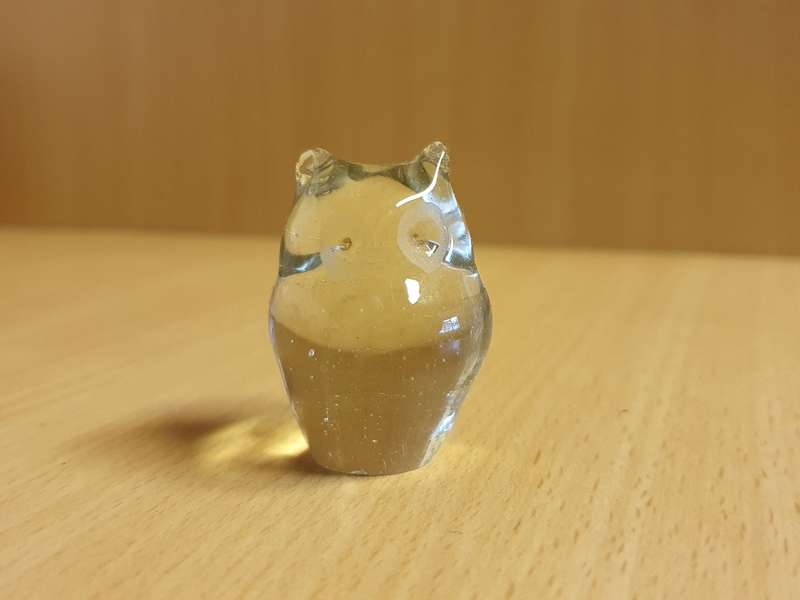 Miniature Glass Owl Figurine - 4cm x 2cm height 5cm