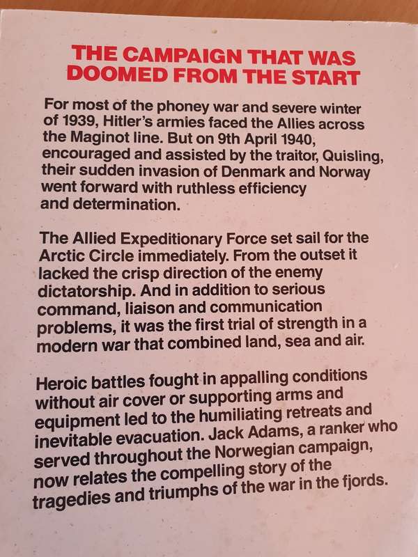 The Doomed Expedition - The Campaign in Norway 1940: Jack Adams (Paperback)
