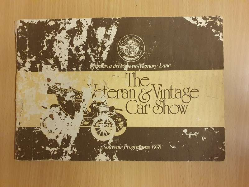 The Veteran & Vintage Car Show. Souvenir Programme 1978