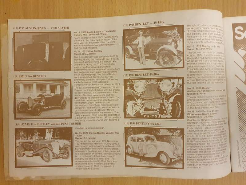 The Veteran & Vintage Car Show. Souvenir Programme 1978