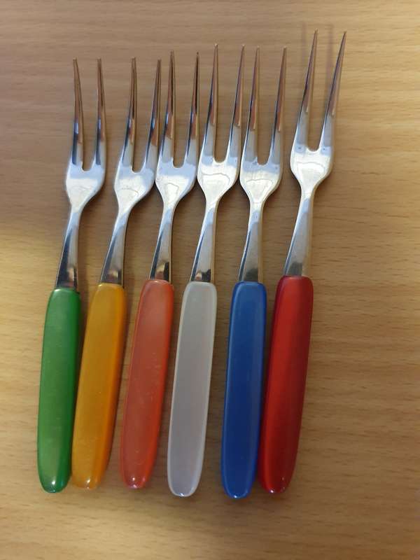 Set of 6 Vintage Pickle Forks