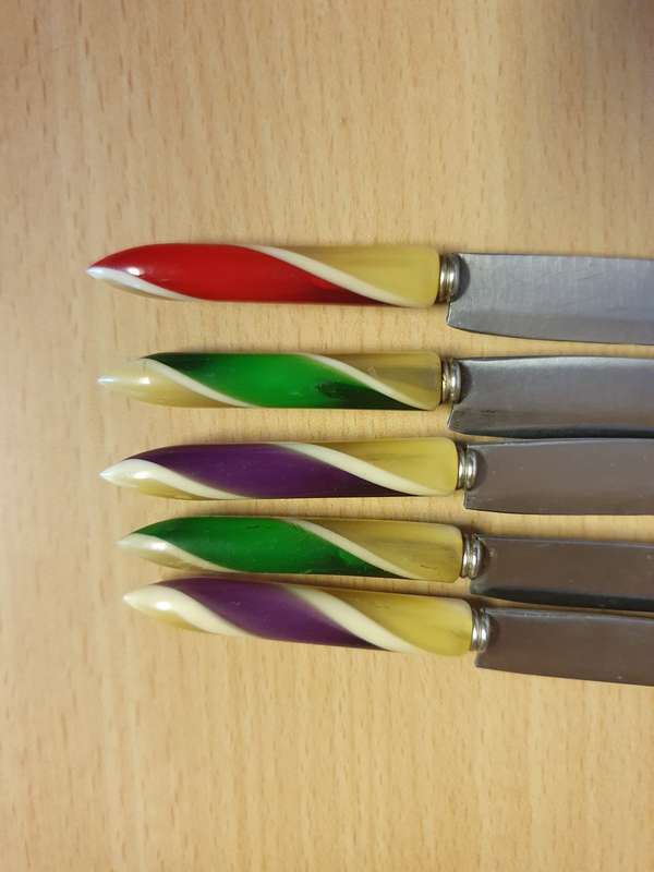 Set of 5 Vintage Stainless Steel Small Butter Knives (11cm)