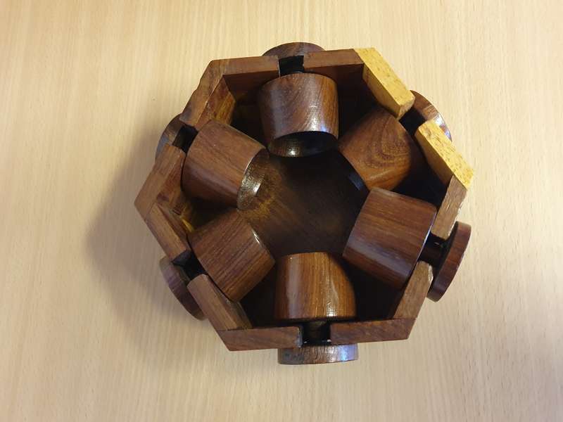 Set of 6 Wooden Mid Century Egg Cups