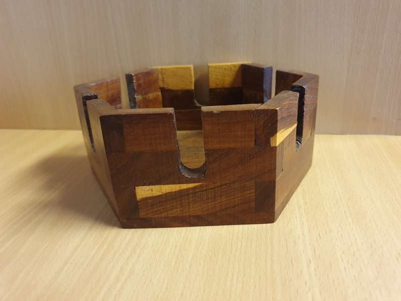 Set of 6 Wooden Mid Century Egg Cups