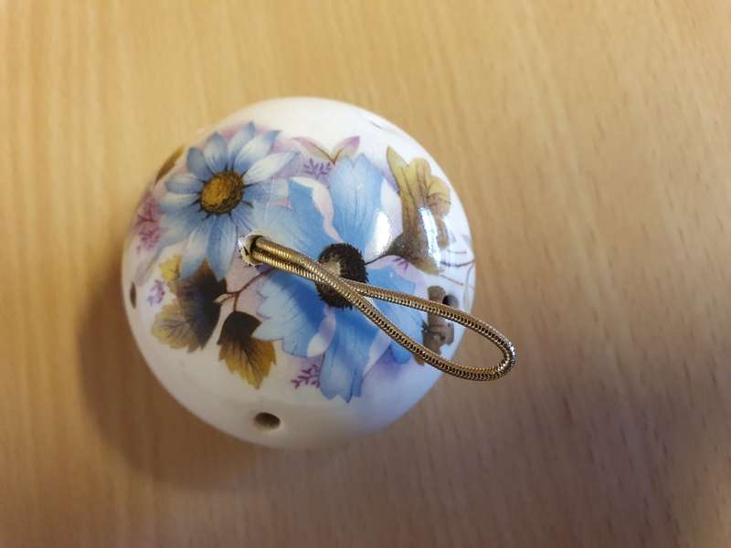 Small Vintage Ceramic Pomander/Pot Pourri Holder - width 6cm height 5cm