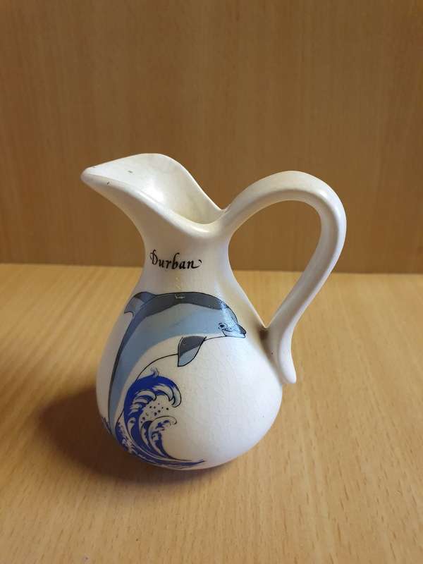 Small Vintage Ceramic Souvenir Jug - Durban (height 9cm width 9cm)
