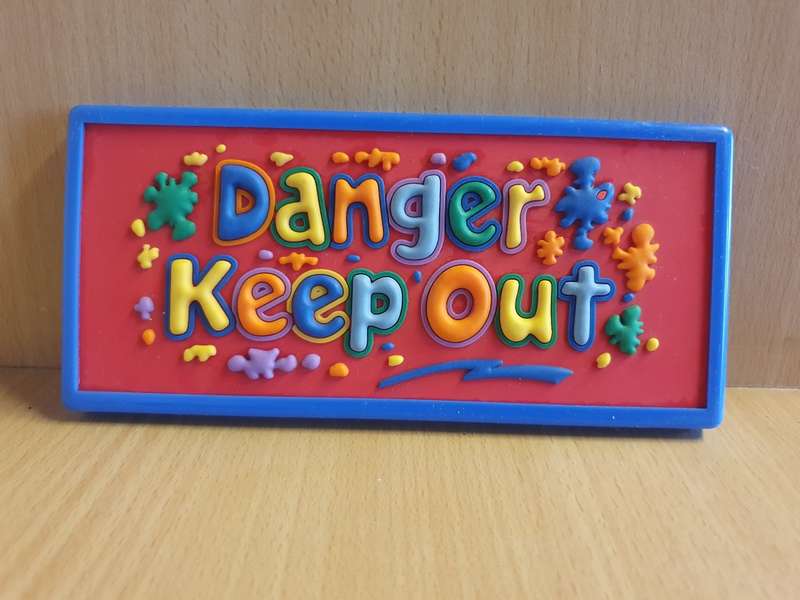Danger Keep Out Sign - 18cm x 9cm
