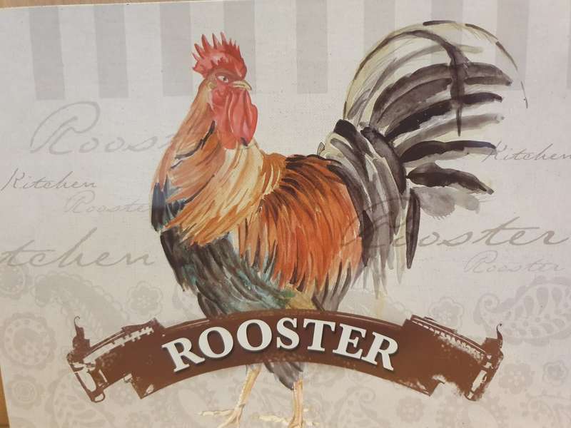 Metal Wall Sign - Rooster (25cm x 20cm)