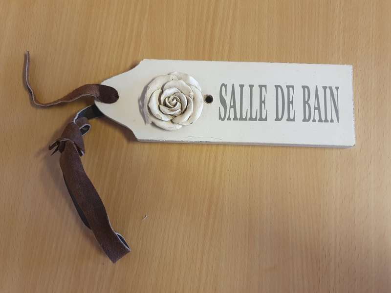 Wooden Display - Salle De Bain (22cm x 7cm