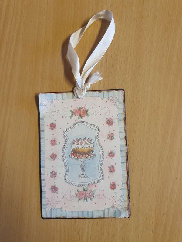 Small Metal Cake Plaque - 13cm x 9cm