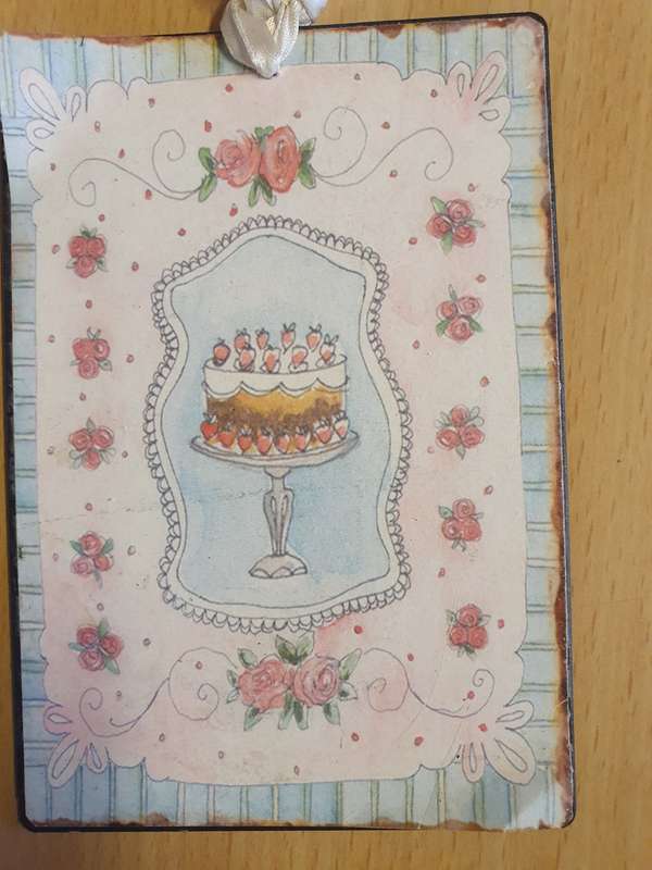 Small Metal Cake Plaque - 13cm x 9cm