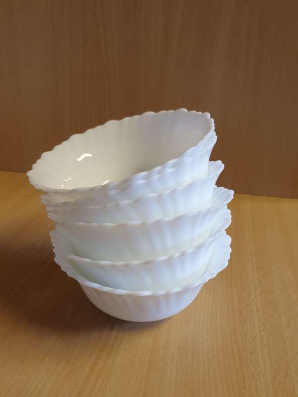 Round White Bowls - width 12cm height 5cm