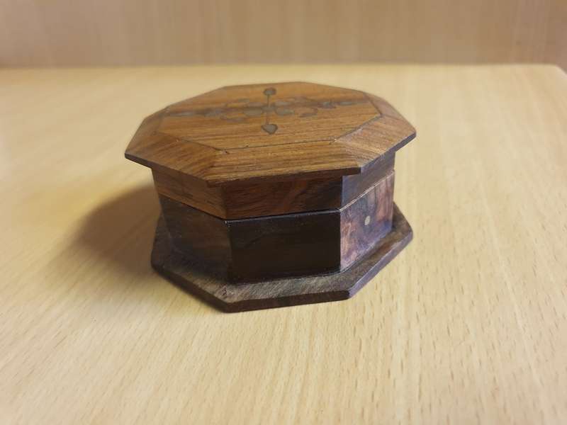 Wooden Trinket Box - width 10cm height 4cm