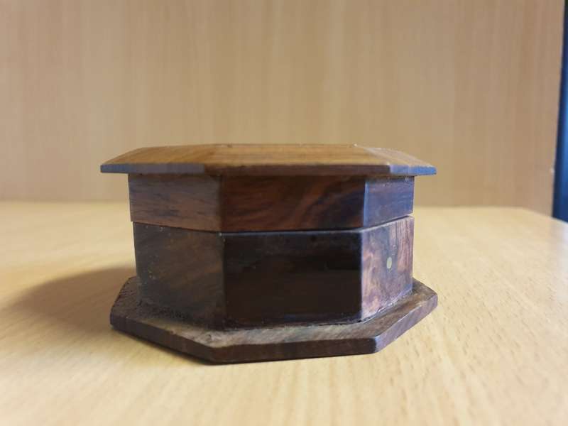 Wooden Trinket Box - width 10cm height 4cm