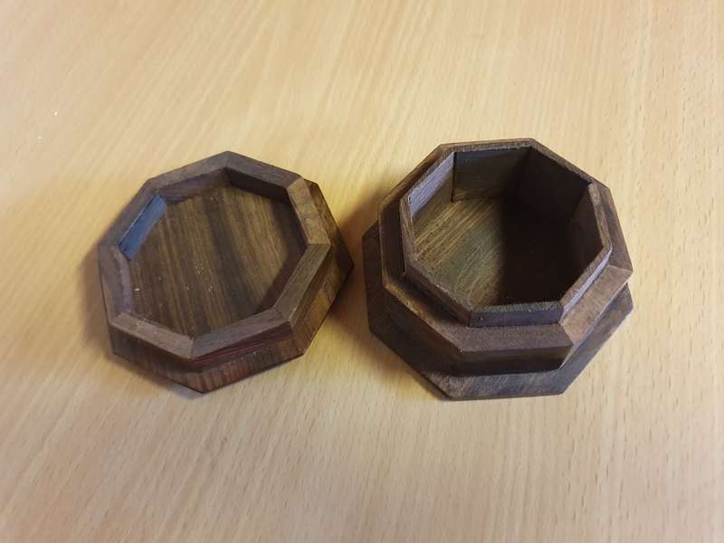 Wooden Trinket Box - width 10cm height 4cm