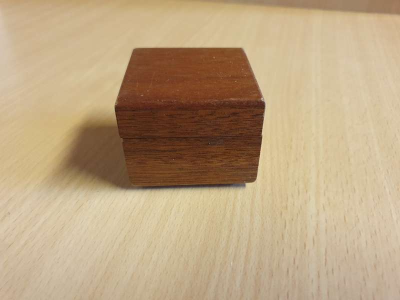 Wooden Trinket Box - 5cm x 5cm height 4cm