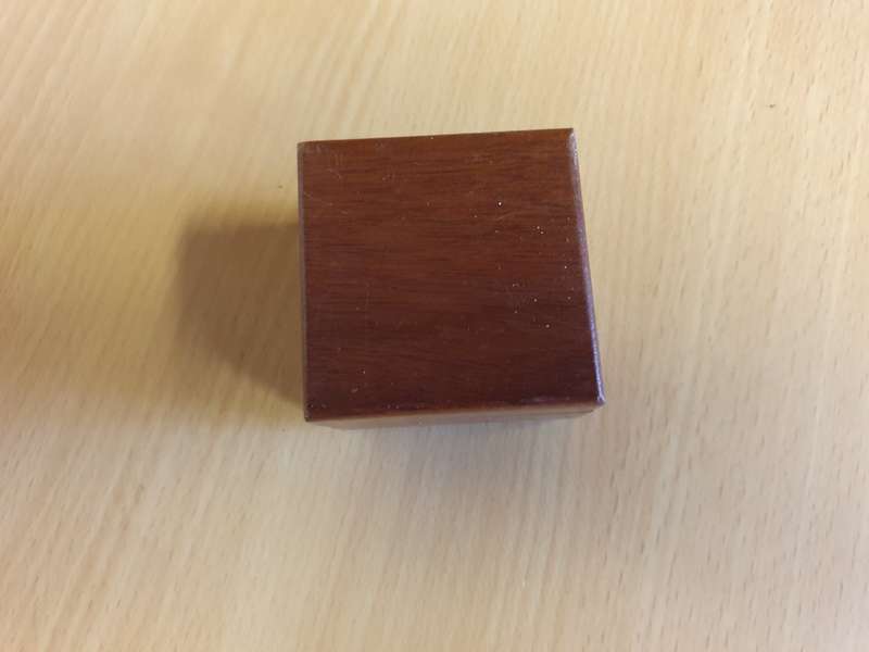 Wooden Trinket Box - 5cm x 5cm height 4cm
