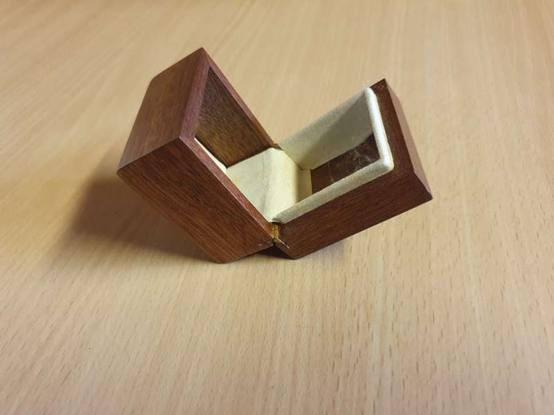Wooden Trinket Box - 5cm x 5cm height 4cm