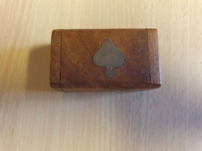Small Wooden Trinket Box - 6cm x 4cm height 3cm