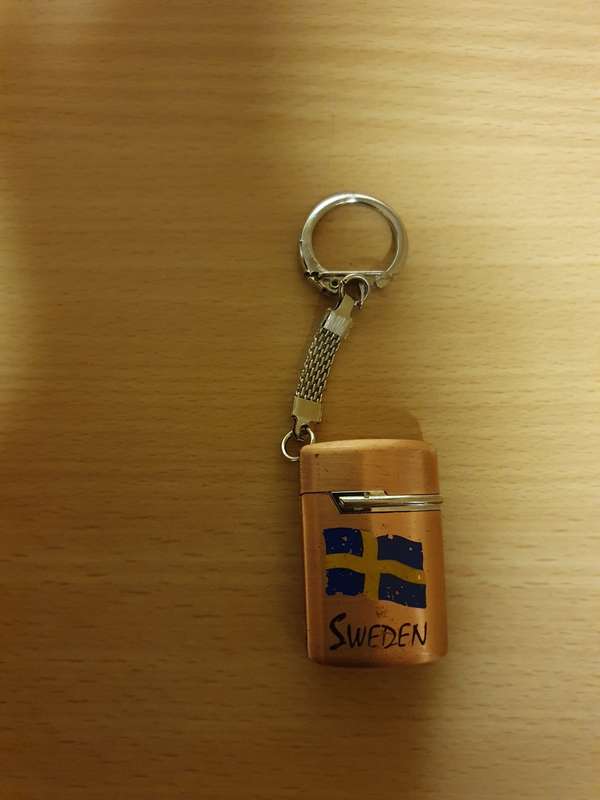 Souvenir Keyring/Keychain Lighter - Sweden