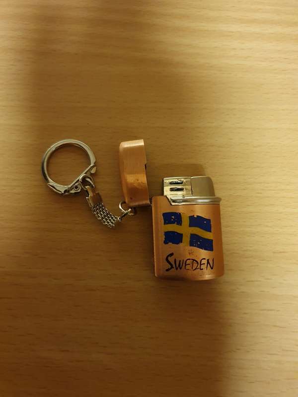 Souvenir Keyring/Keychain Lighter - Sweden