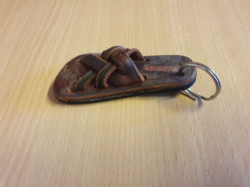 Leather Sandal Keyring/Keychain