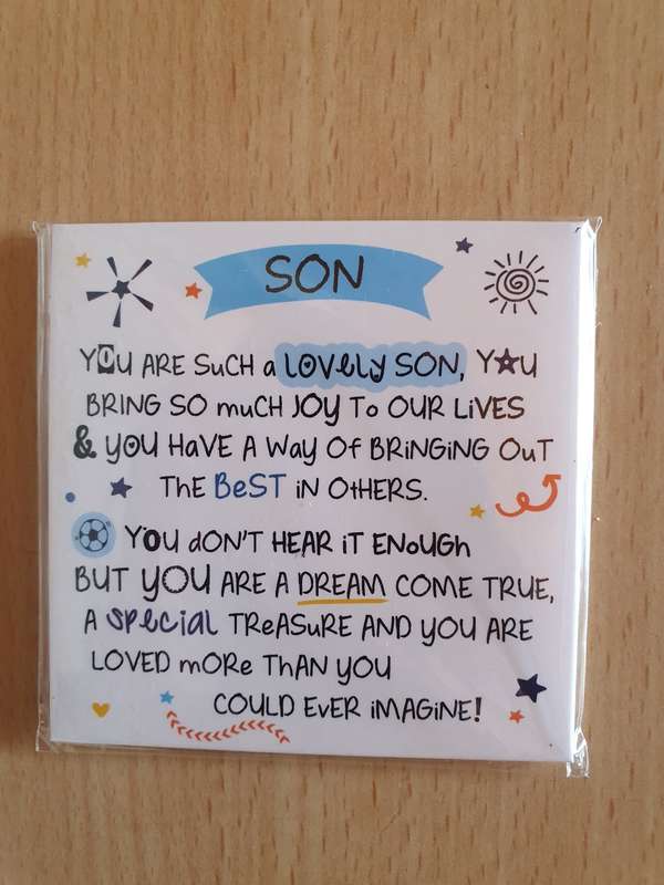 Son, You are such a Lovely Son, You bring so much joy to our lives - Fridge Magnet (New condition)