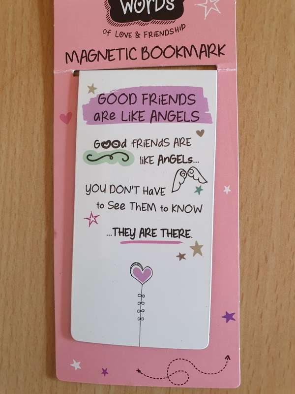 Magnetic Bookmark - Good Friends are Like Angels (New condition)