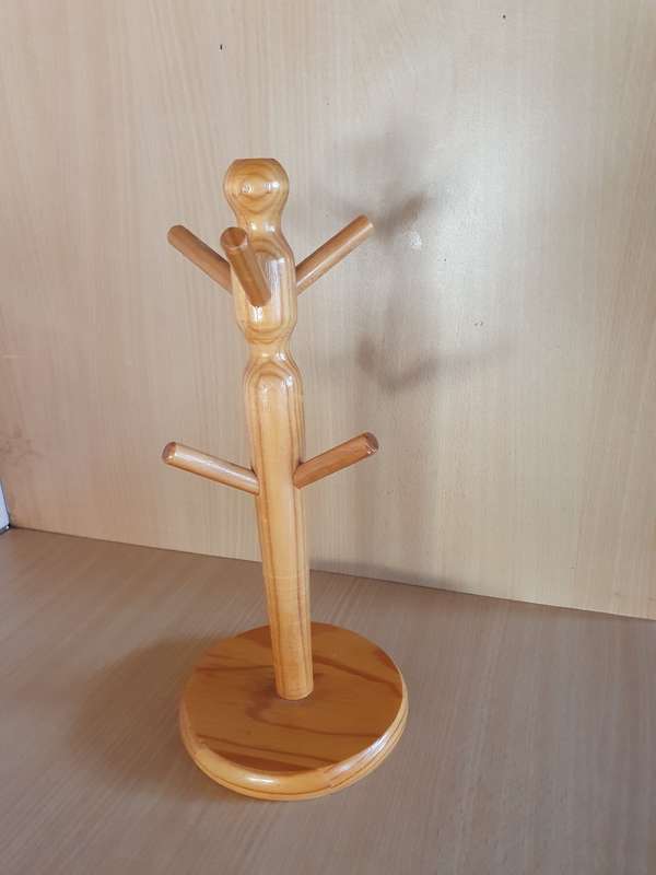 Wooden Mug Tree Stand - height 30cm