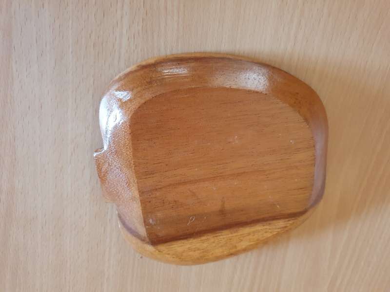 Wooden Apple Shape Plate - width 15cm