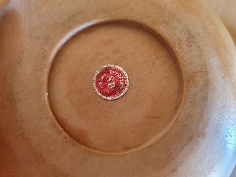 Vintage Wooden Pan Shape Peanut Dish