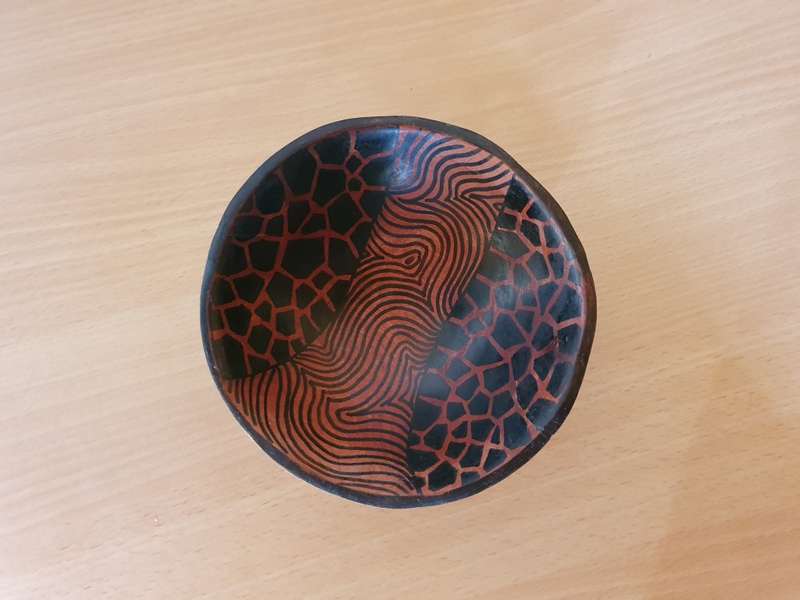 Small Round Wooden Bowl - width 14cm height 5cm
