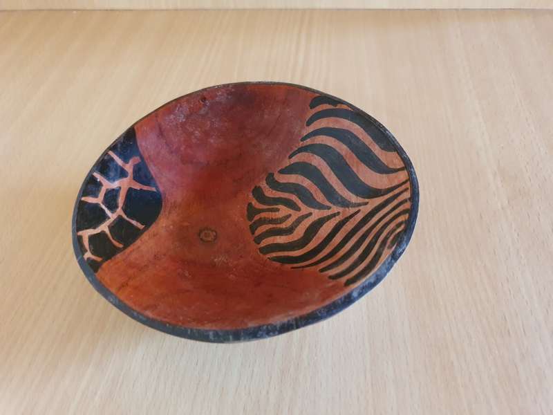 Small Round Wooden Bowl - width 14cm height 5cm