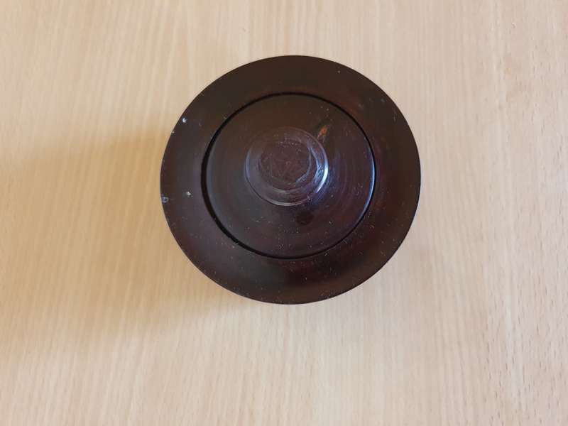 Lidded Wooden Trinket Holder - width 10cm height 5cm