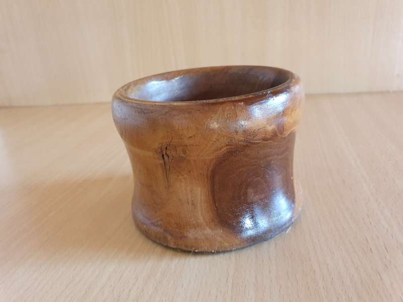 Round Wooden Bowl - width 10cm height 7cm